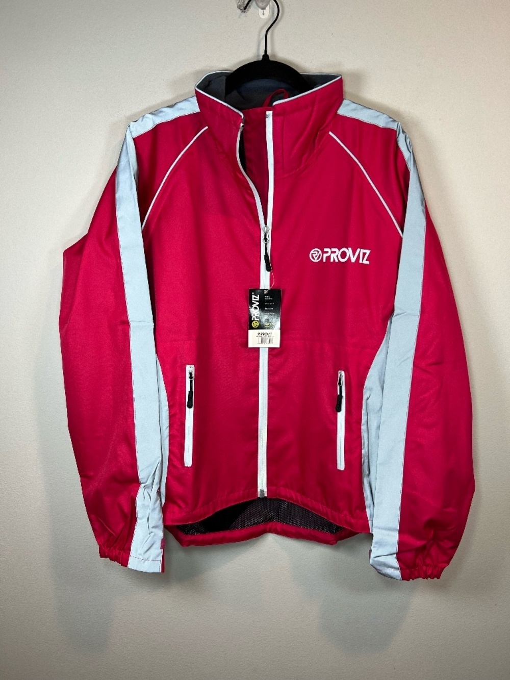 Proviz Nightrider Reflective Waterproof Cycling Jacket Red Pockets Bike NEW Sz 6